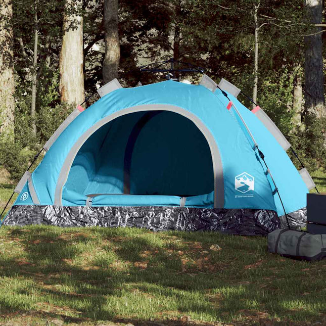 3-personers campingtelt quick-release blå