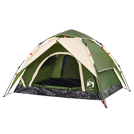 3-personers campingtelt kuppel quick-release grøn