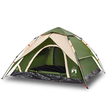 5-personers campingtelt kuppel quick-release grøn