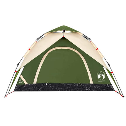 5-personers campingtelt kuppel quick-release grøn