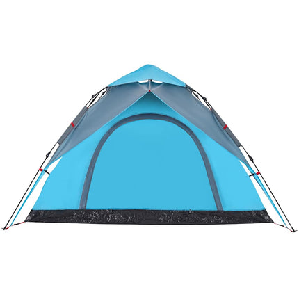 5-personers campingtelt kuppel quick-release blå