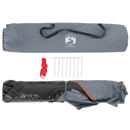 5-personers campingtelt kuppel quick-release grå og orange
