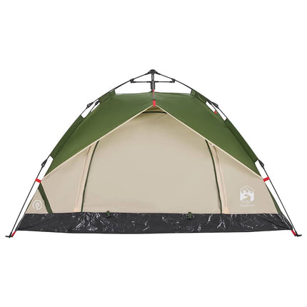 2-personers campingtelt kuppel quick-release grøn