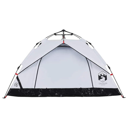 2-personers campingtelt kuppel quick-release mørklægning hvid