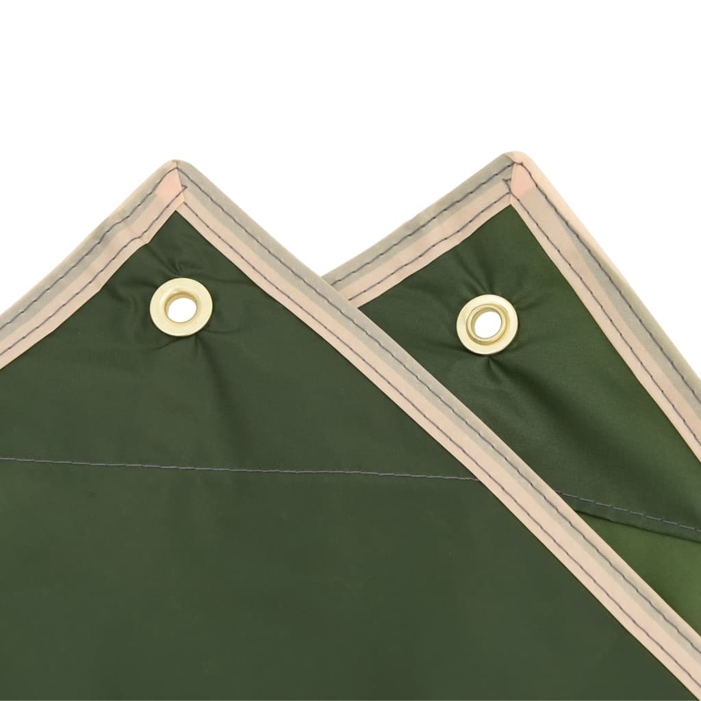 regnponcho med hætte 223x145 cm 2-i-1 design grøn