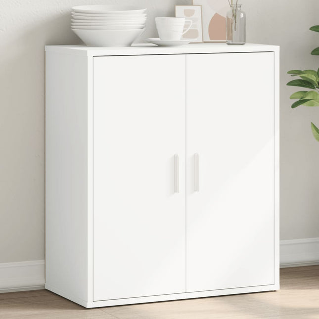 skænk 60x31x70 cm konstrueret træ hvid