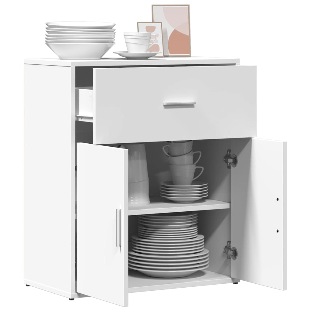 skænk 60x31x70 cm konstrueret træ hvid