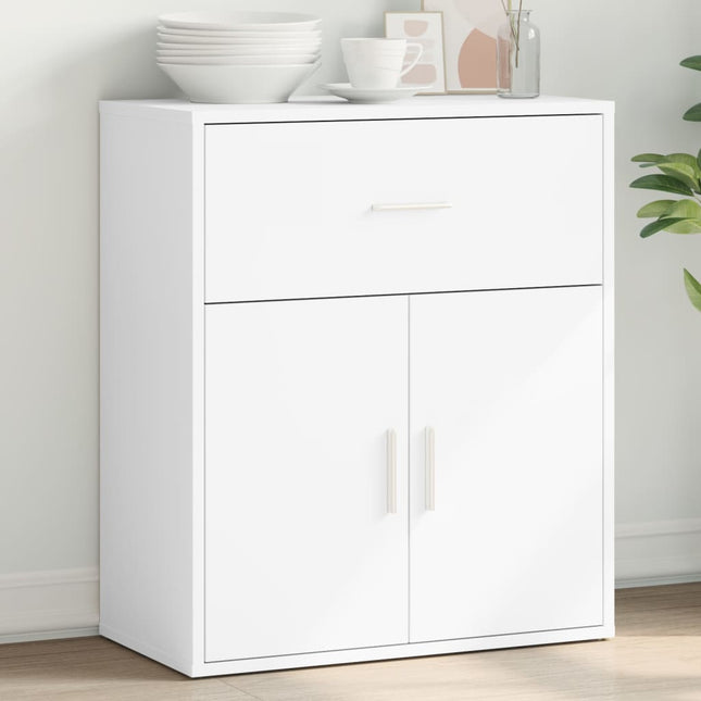 skænk 60x31x70 cm konstrueret træ hvid