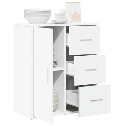 skænk 60x31x70 cm konstrueret træ hvid