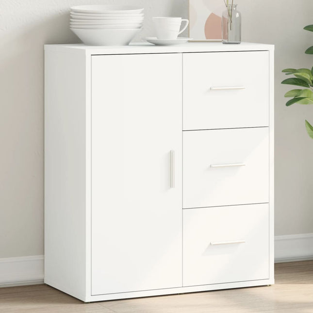 skænk 60x31x70 cm konstrueret træ hvid