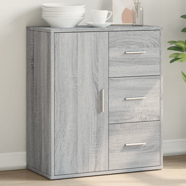 skænk 60x31x70 cm konstrueret træ grå sonoma-eg