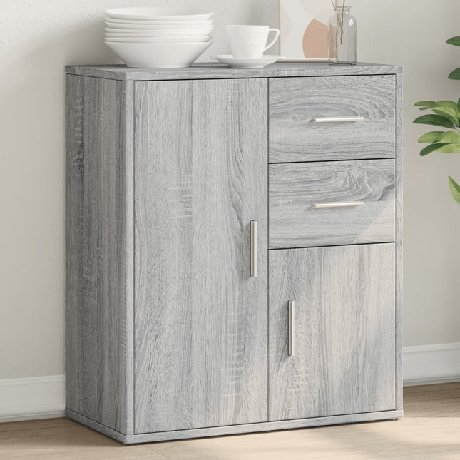 skænk 60x31x70 cm konstrueret træ grå sonoma-eg