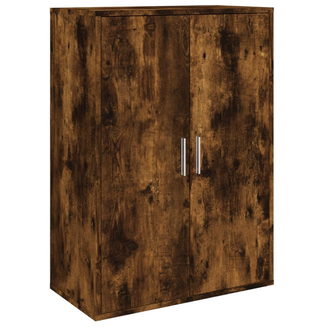 skænk 60x31x84 cm konstrueret træ røget egetræsfarve