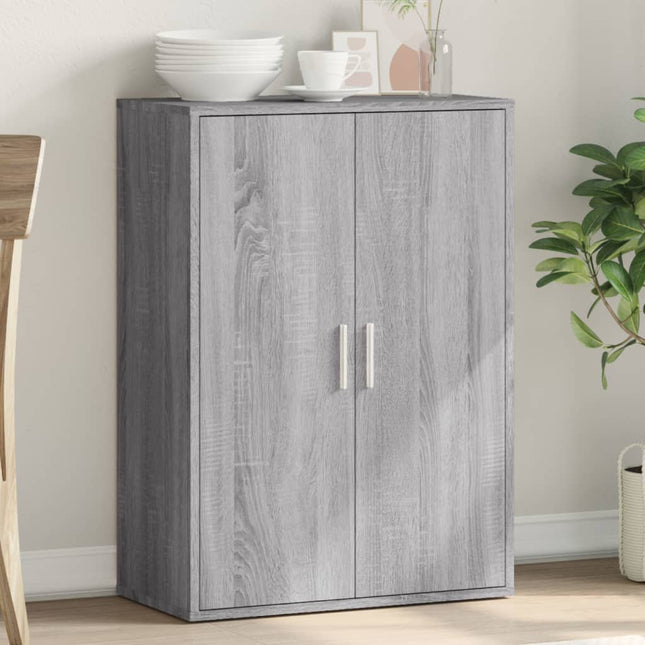 skænk 60x31x84 cm konstrueret træ grå sonoma-eg