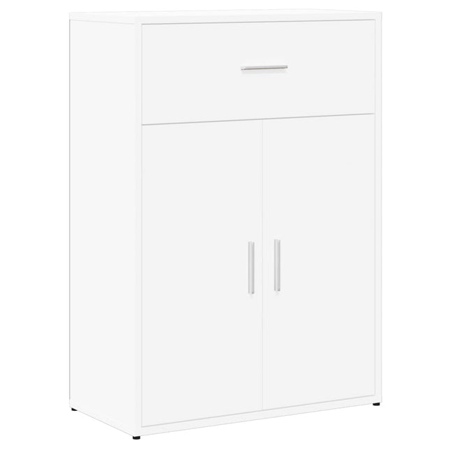 skænk 60x30x84 cm konstrueret træ hvid