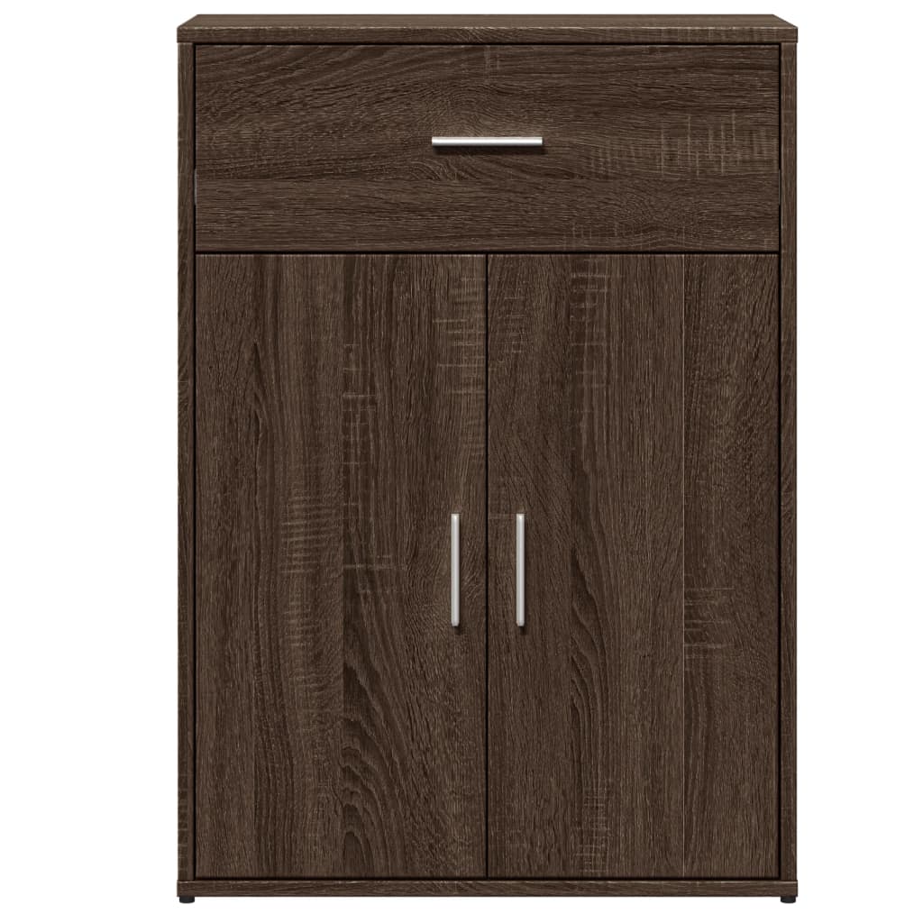 skænk 60x30x84 cm konstrueret træ brun egetræsfarve