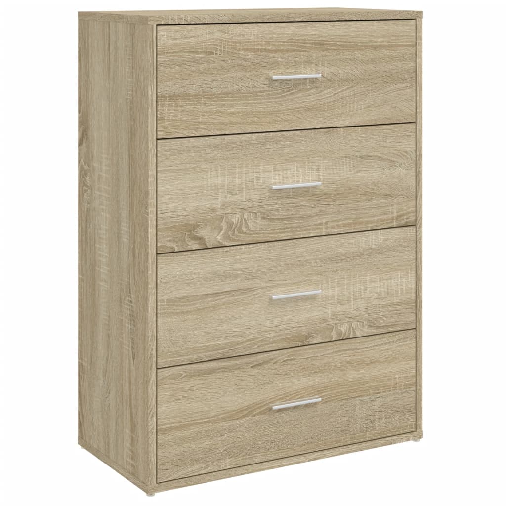 skab 60x31x84 cm konstrueret træ røget egetræsfarve
