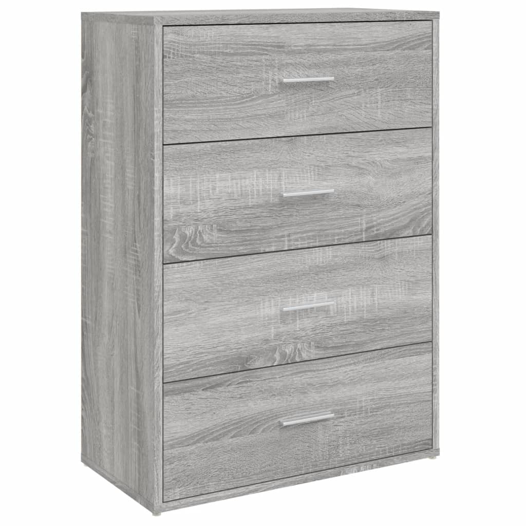 skab 60x31x84 cm konstrueret træ grå sonoma-eg
