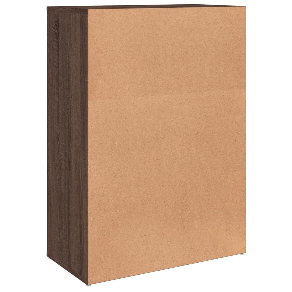skænk 60x31x84 cm konstrueret træ brun egetræsfarve