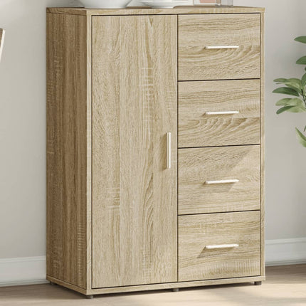 skab 60x31x84 cm konstrueret træ røget egetræsfarve