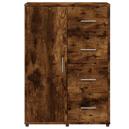skænk 60x31x84 cm konstrueret træ røget egetræsfarve