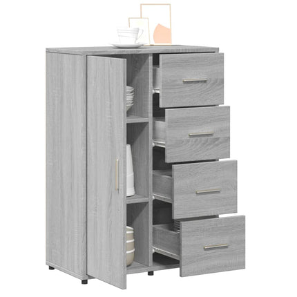 skab 60x31x84 cm konstrueret træ grå sonoma-eg
