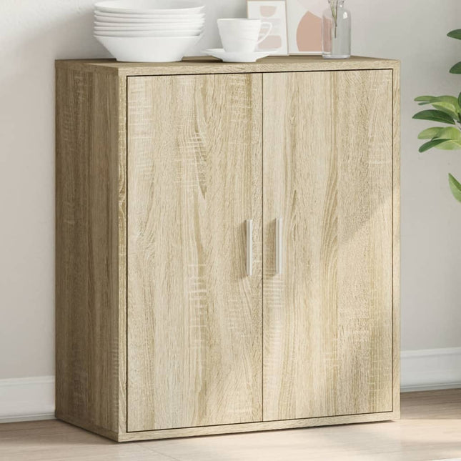 skænk 79x38x80 cm konstrueret træ sonoma-eg