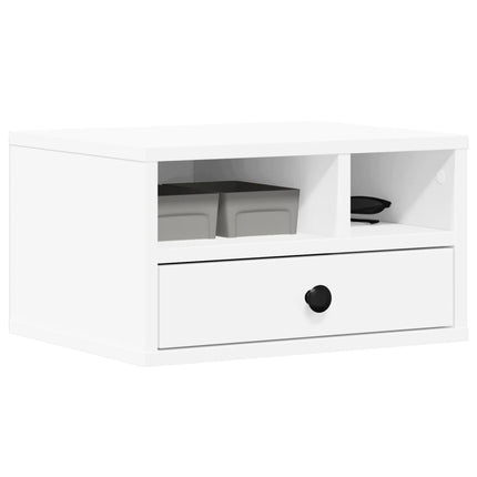 printerstativ 40x32x22,5 cm konstrueret træ hvid