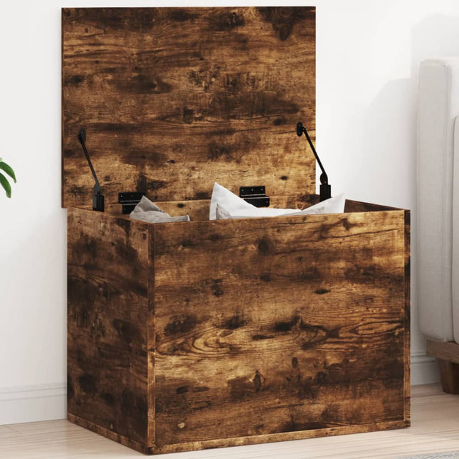 opbevaringsboks 60x42x46 cm konstrueret træ røget egetræsfarve