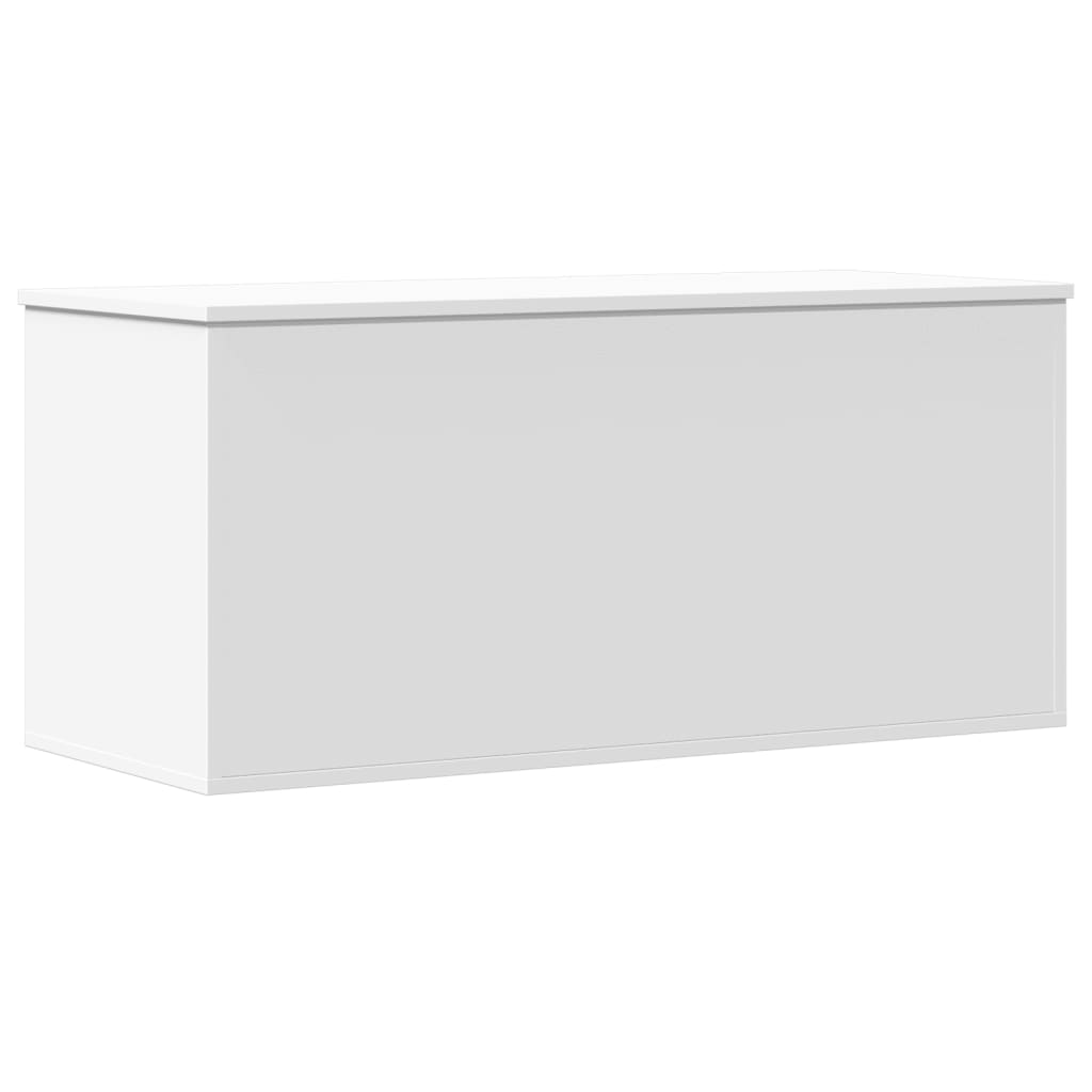 opbevaringsboks 100x42x46 cm konstrueret træ hvid