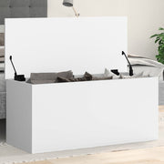 opbevaringsboks 100x42x46 cm konstrueret træ hvid