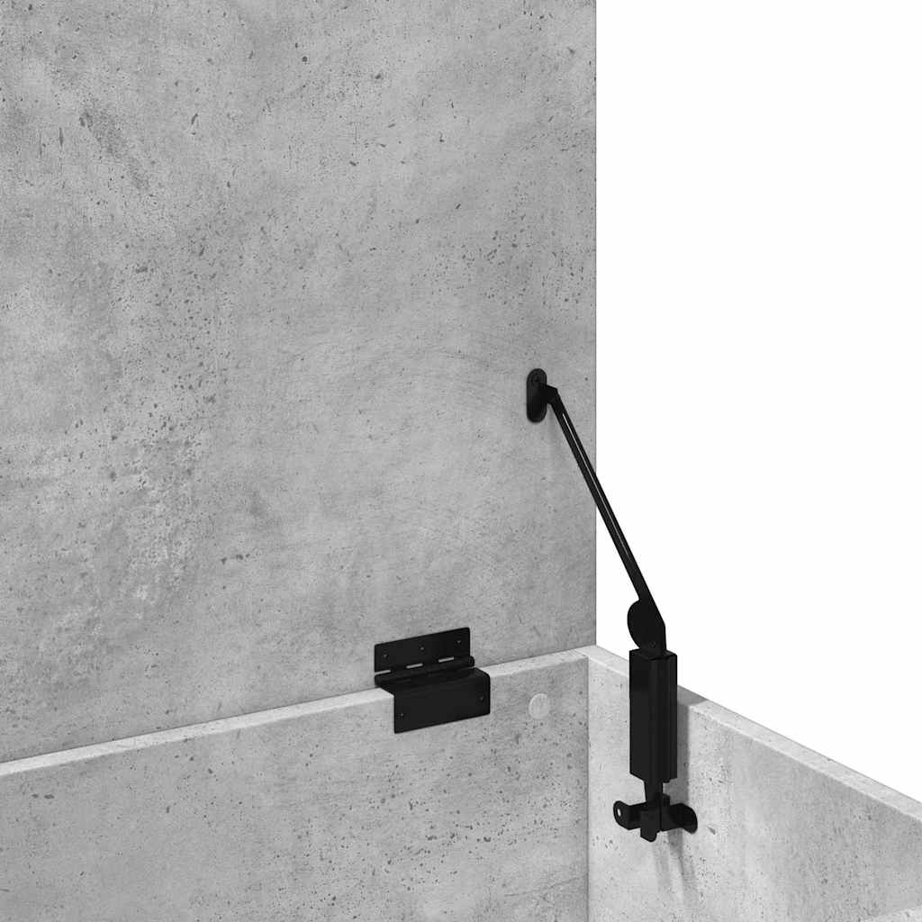 opbevaringsboks 100x42x46 cm konstrueret træ betongrå