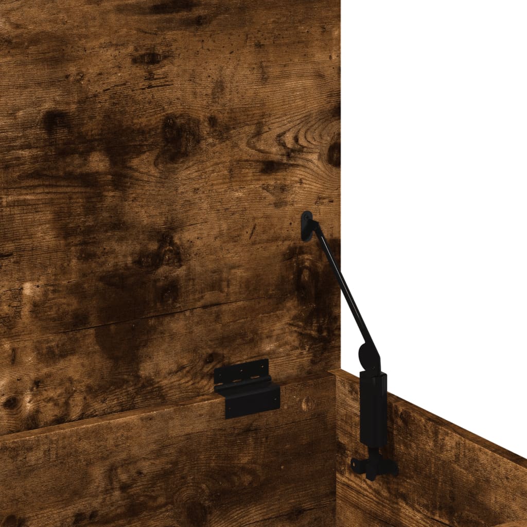 opbevaringsboks 100x42x46 cm konstrueret træ røget egetræsfarve