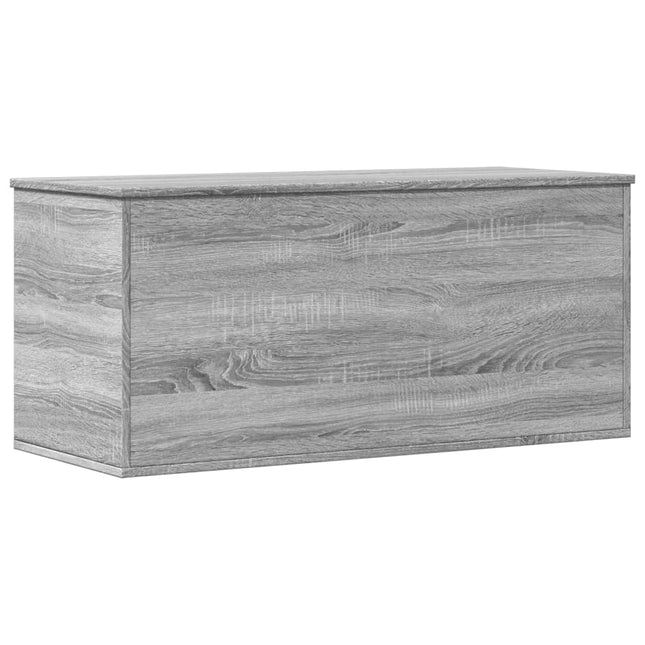 opbevaringsboks 100x42x46 cm konstrueret træ grå sonoma-eg