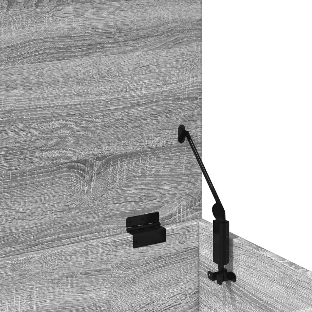 opbevaringsboks 100x42x46 cm konstrueret træ grå sonoma-eg