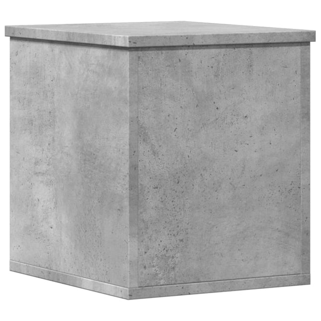 opbevaringsboks 30x35x35 cm konstrueret træ betongrå