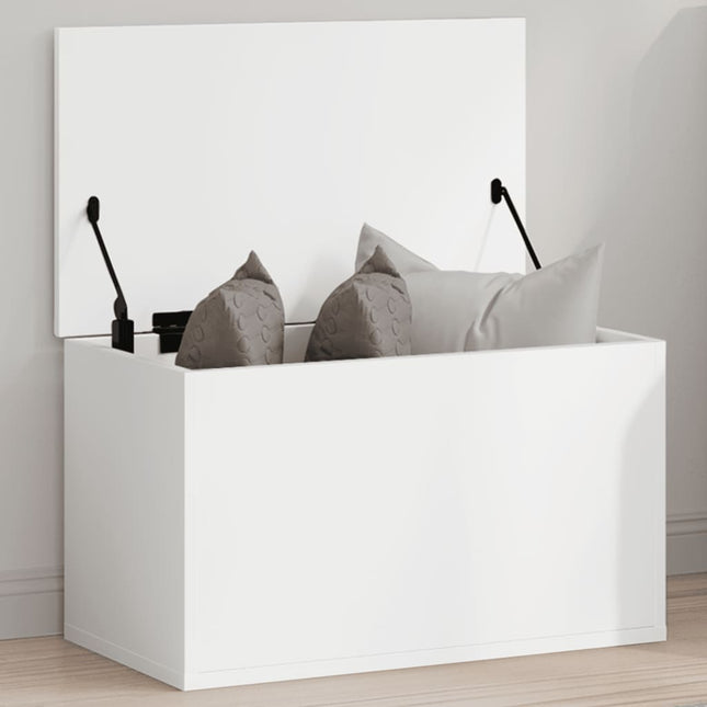 opbevaringsboks 60x35x35 cm konstrueret træ hvid