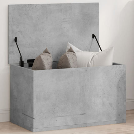 opbevaringsboks 60x35x35 cm konstrueret træ betongrå