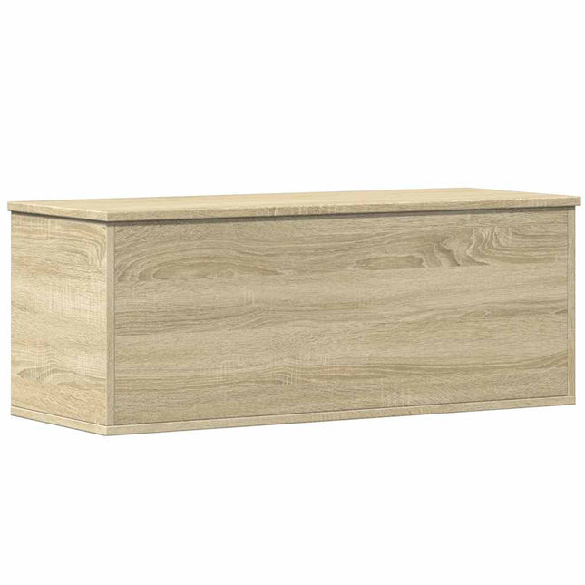 opbevaringsboks 90x35x35 cm konstrueret træ sonoma-eg