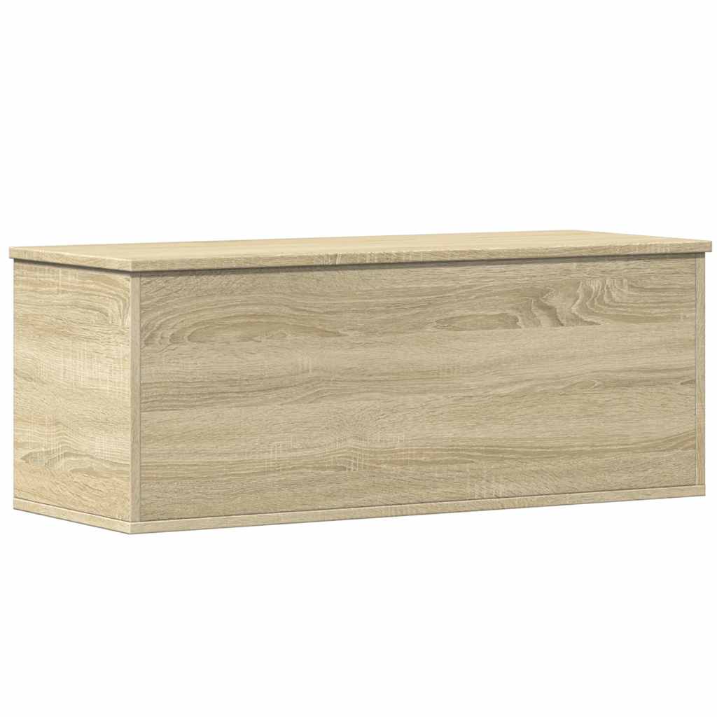 opbevaringsboks 90x35x35 cm konstrueret træ sonoma-eg