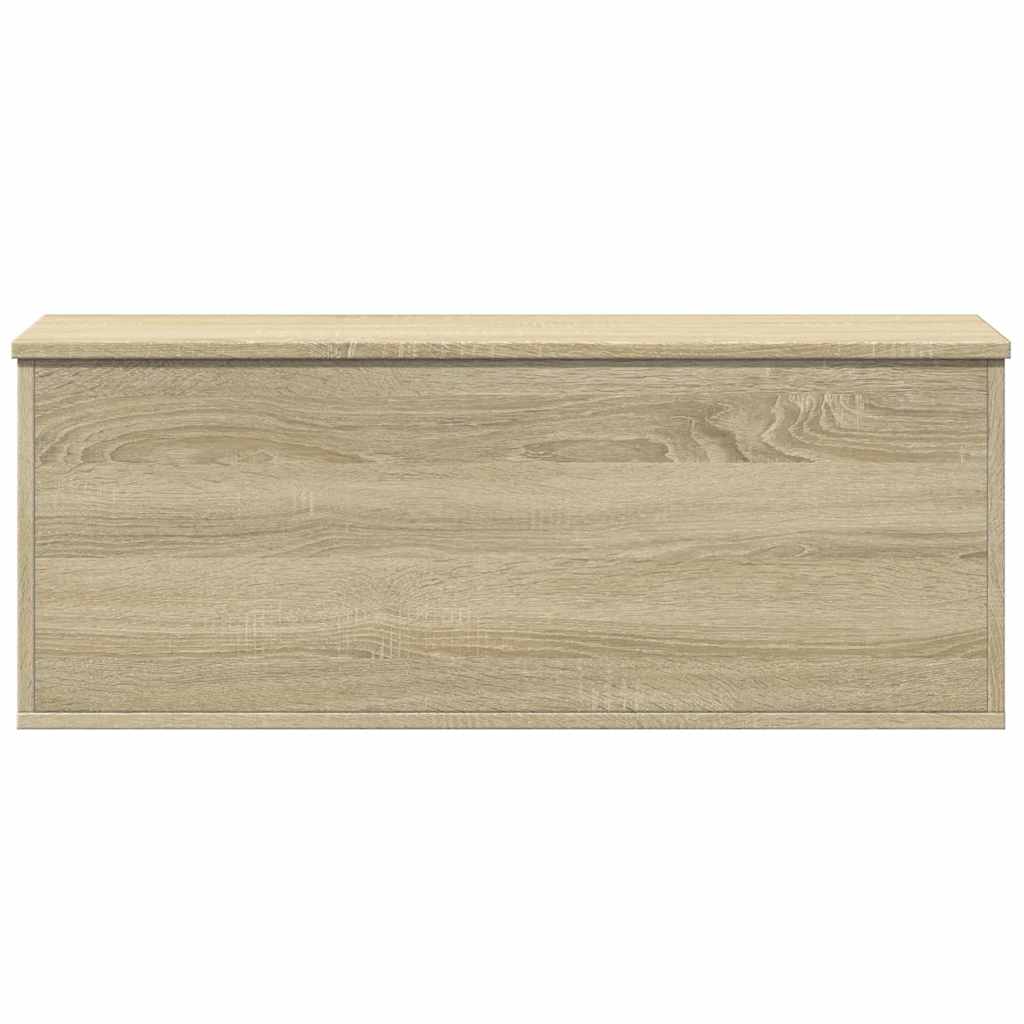 opbevaringsboks 90x35x35 cm konstrueret træ sonoma-eg