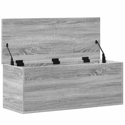 opbevaringsboks 90x35x35 cm konstrueret træ grå sonoma-eg