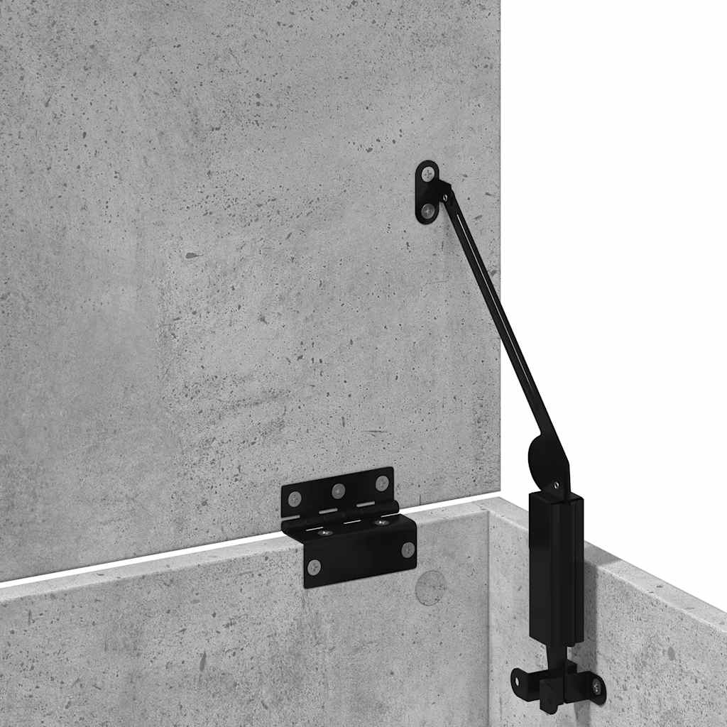 opbevaringsboks 102x35x35 cm konstrueret træ betongrå