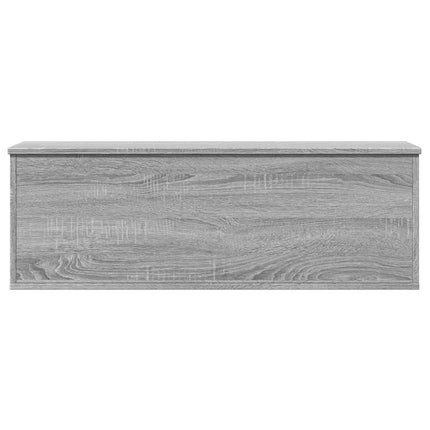 opbevaringsboks 102x35x35 cm konstrueret træ grå sonoma-eg