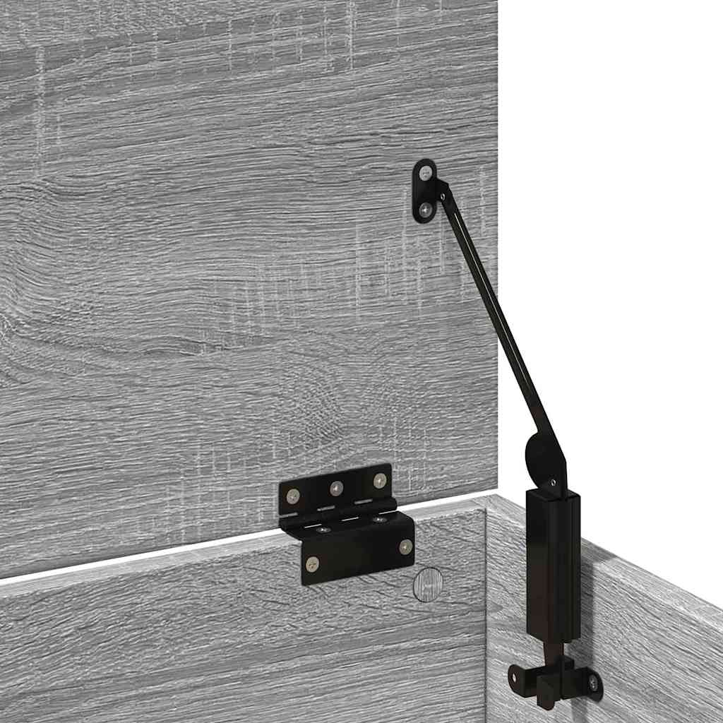 opbevaringsboks 102x35x35 cm konstrueret træ grå sonoma-eg