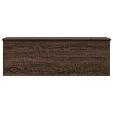 opbevaringsboks 102x35x35 cm konstrueret træ brun egetræsfarve