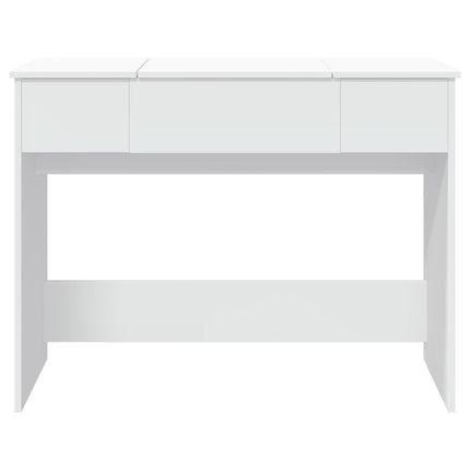 makeupbord med spejl 100x45x76 cm hvid