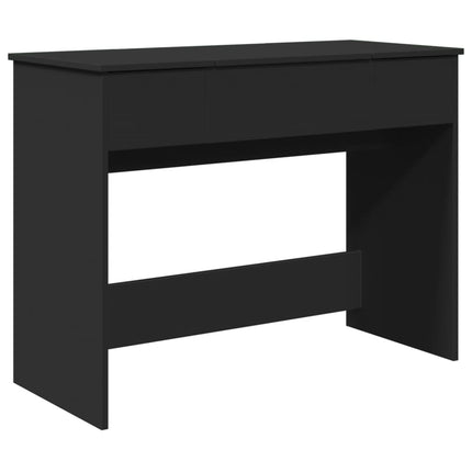 makeupbord med spejl 100x45x76 cm sort