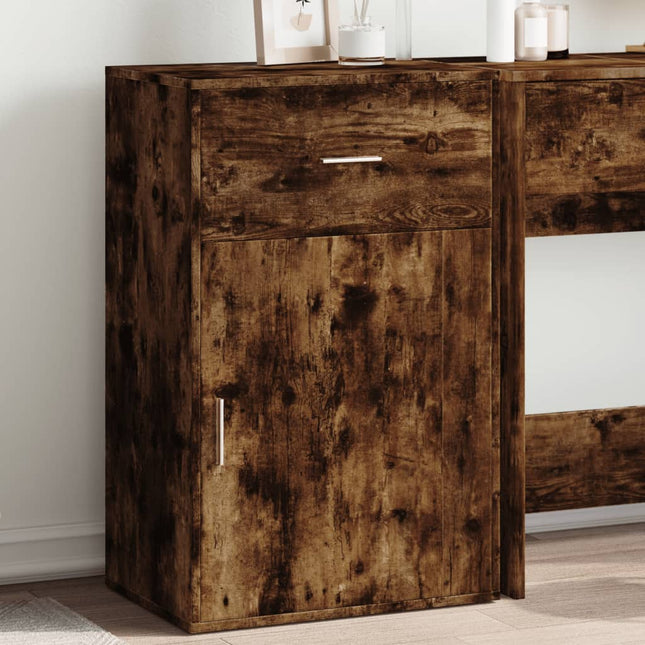 opbevaringsskab 56,5x39x90 cm konstrueret træ røget egetræ
