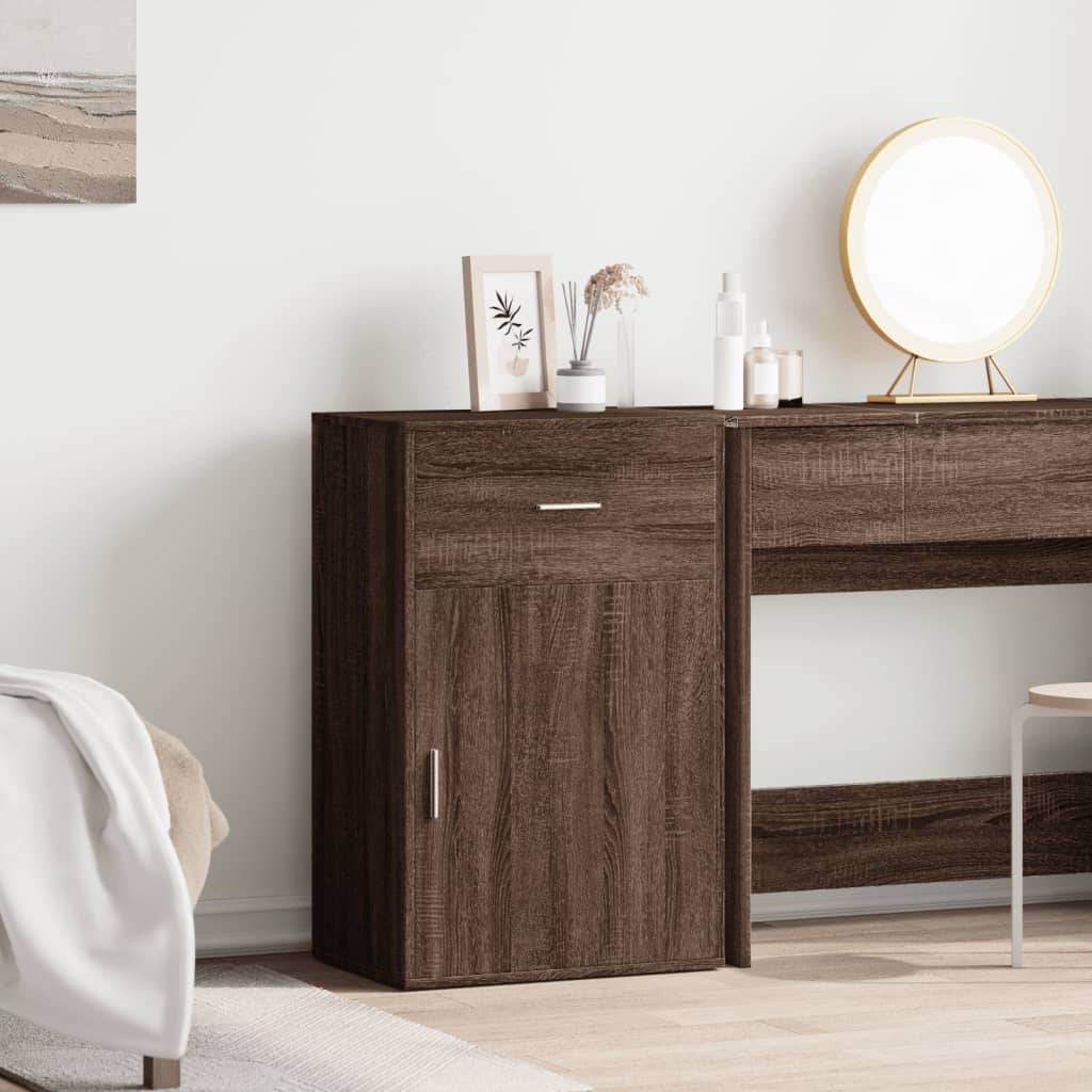 opbevaringsskab 56,5x39x90 cm konstrueret træ brun egetræsfarve